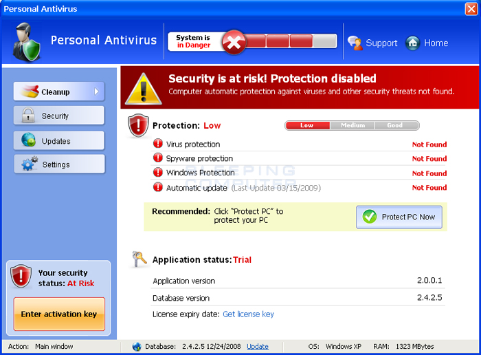 Fake Antivirus Program